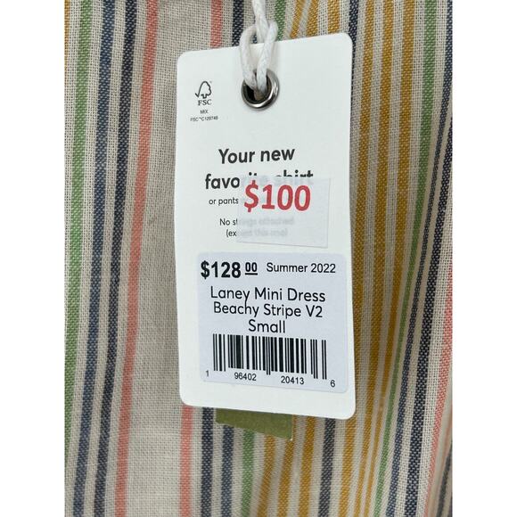 NWT Marine Women's Layer Laney Tiered Mini Dress in Beachy Stripe Size Small - Picture 11 of 13